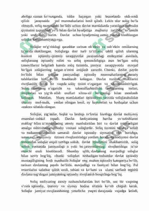 Soliq solish tamoyillari va soliq imtiyozlari 8
