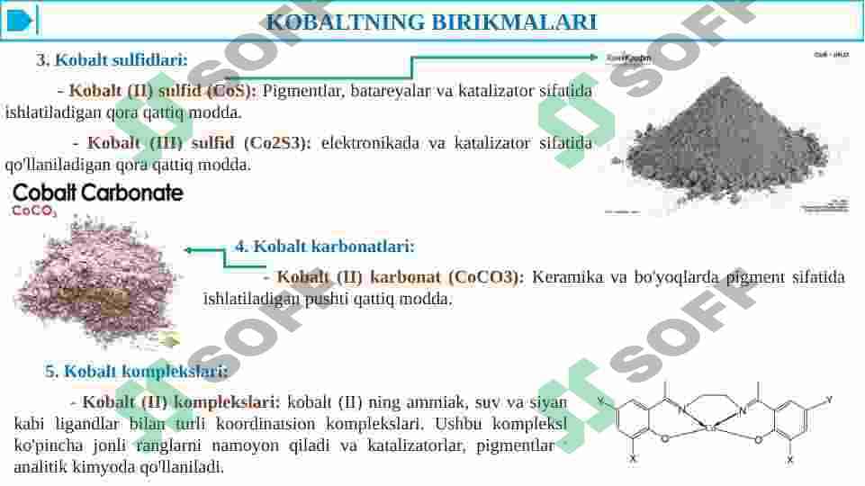 KOBALT. NIKEL BIRIKMALARINING BIOLOGIK AHAMIYATI 8