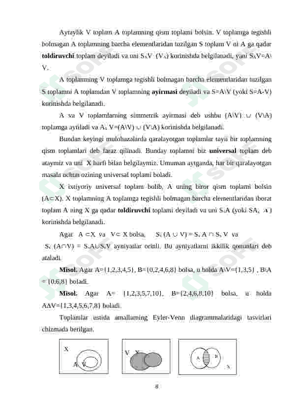 “Asosiy  algebraik  strukturalar”  (gruppa, halqa, maydon) 8