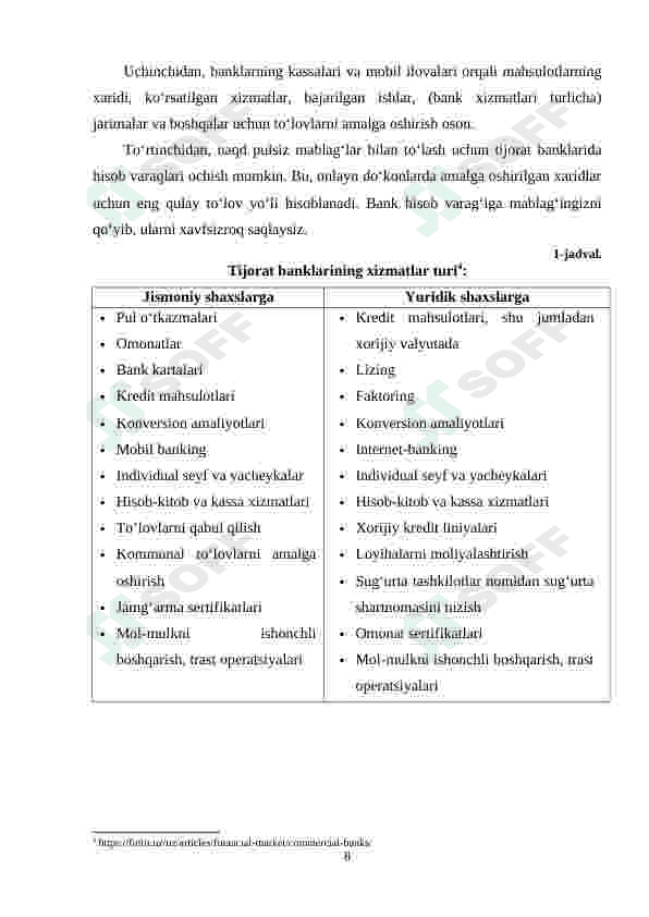 Tijorat banklari faoliyatining iqtisodiy samaradorligini oshirish yo‘llari 8