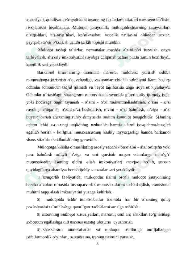 Muloqot haqida umumiy tushuncha 8