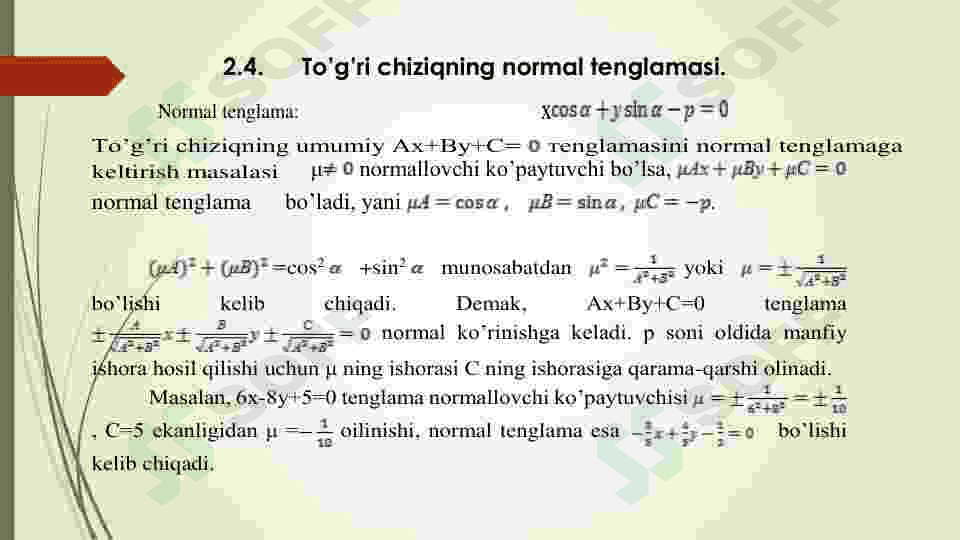 Tekislikda toʻgʻri chiziq tenglamalari 8