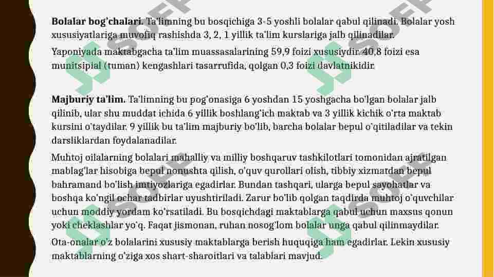 Iqtisodiy rivojlangan davlatlarda ta'lim tizimi 8