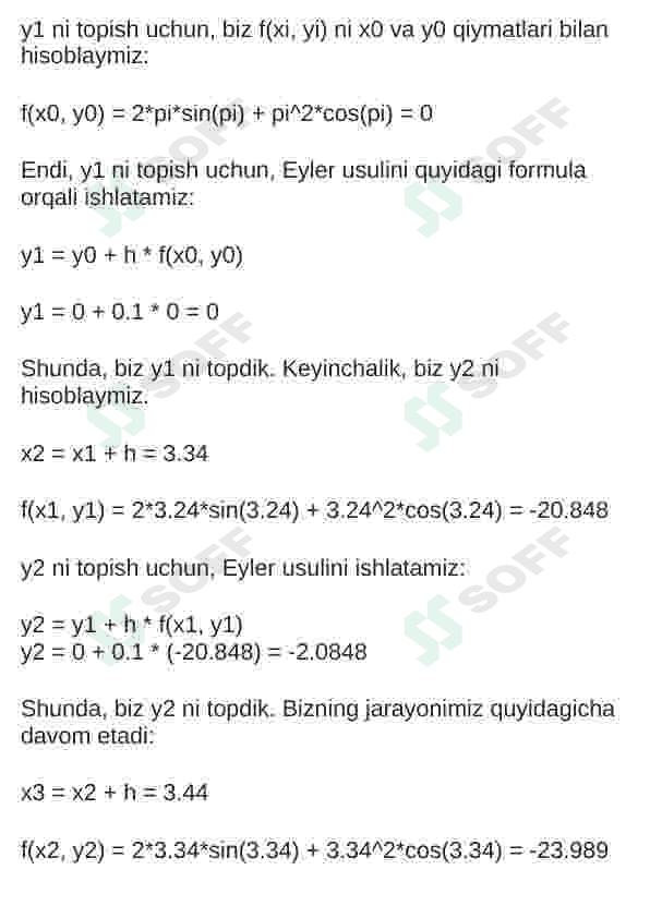 Differentsial tenglamalarni taqriban yechish va dasturini tuzish 8