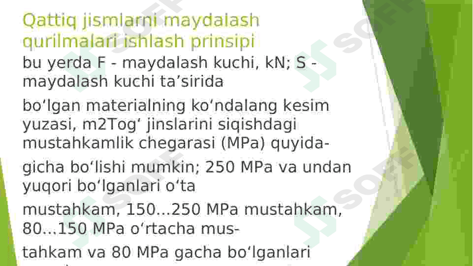 Qattiq jismlarni maydalash qurilmalari ishlash prinsipi 8