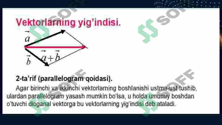 Vektor va ular ustida amallar 8