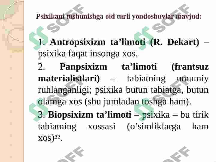 Insonda aks ettirish darajalari 8