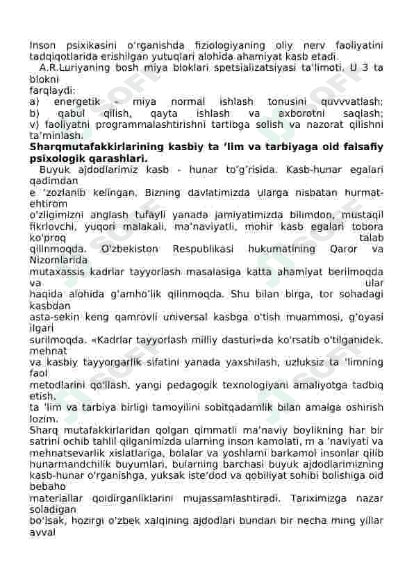 KASBIY PSIXOLOGIYA FANIGA KIRISH. FANNING PRЕDMЕTI, MAQSADI, VAZIFALARI 8