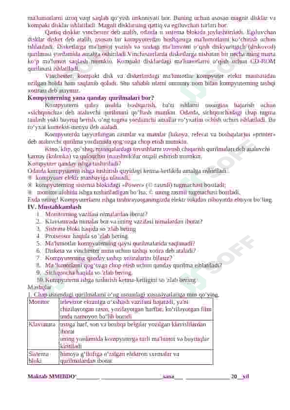 Informatika to'garak 34  soat 8