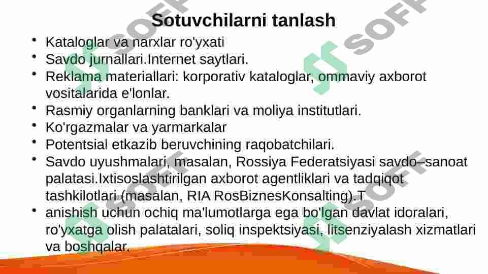 Xarid qilish va yetkazib berish logistikasi 8