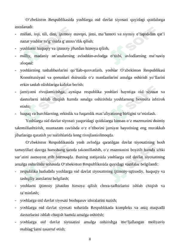 YUQORI SINF O'QUVCHILARI BILAN OLIB BORILADIGAN IJTIMOIY PEDAGOGIK FAOLIYAT 8