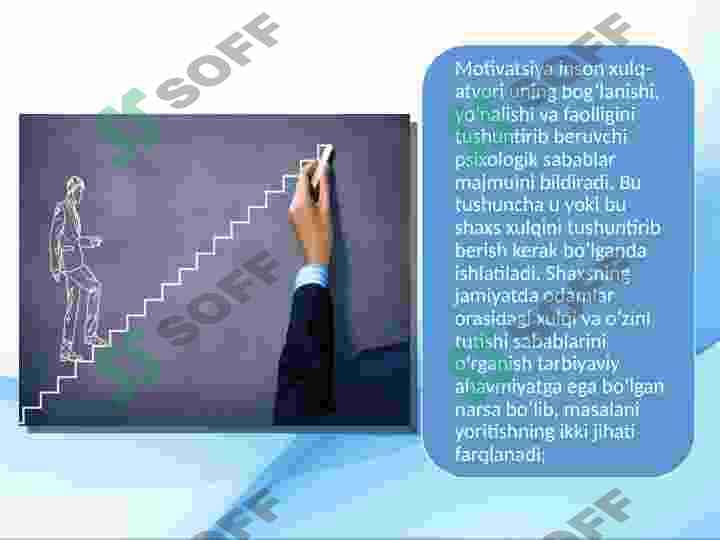 Motiv va motivatsiya va hissiyotning namoyon bo'lishi 8