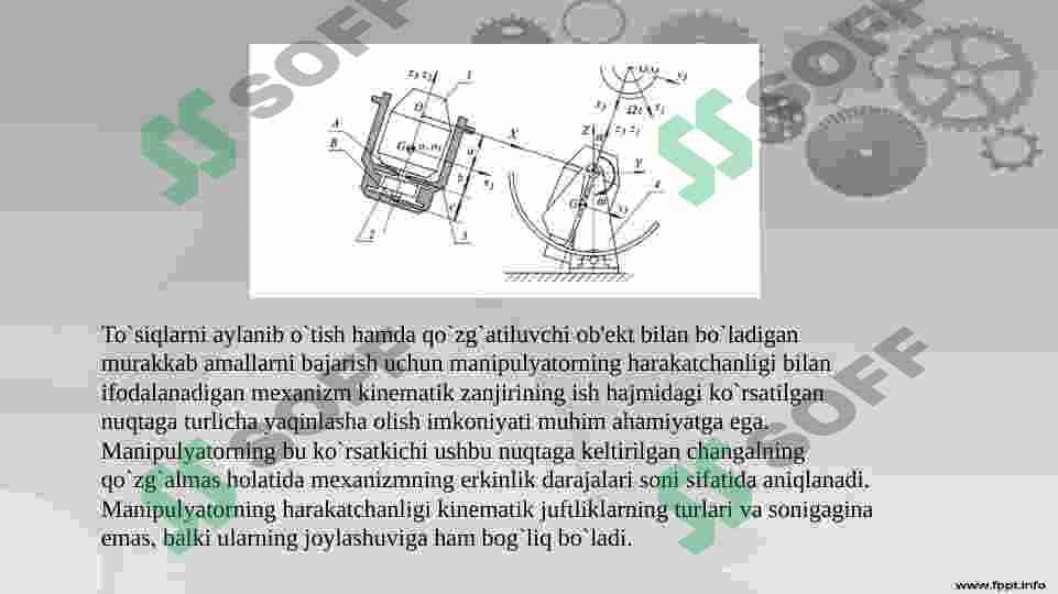 Manipulyatorlar. Manipulyatorlarni boshqarish 8