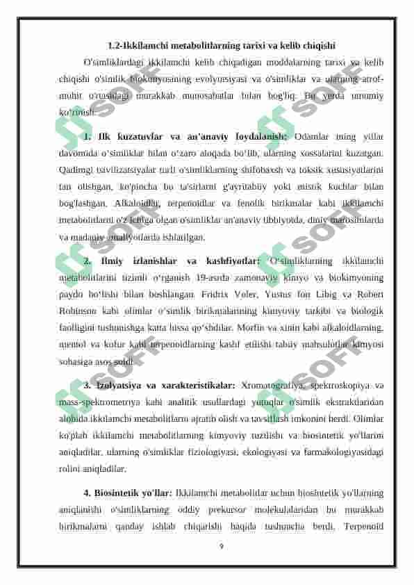 Kelib chiqishi ikkilamchi bo’lgan moddalar 8