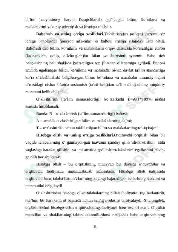 KREATIV TA’LIM OLGANLIKNI TASHXIS ETISHNING MOHIYATI 8