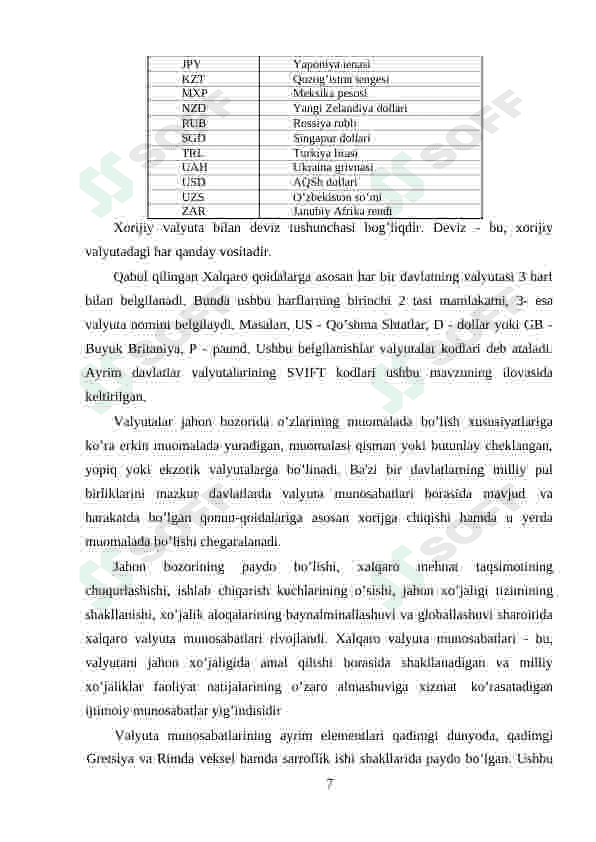 Xalqaro valyuta tizimlari va ularning o'zgarishlari 8
