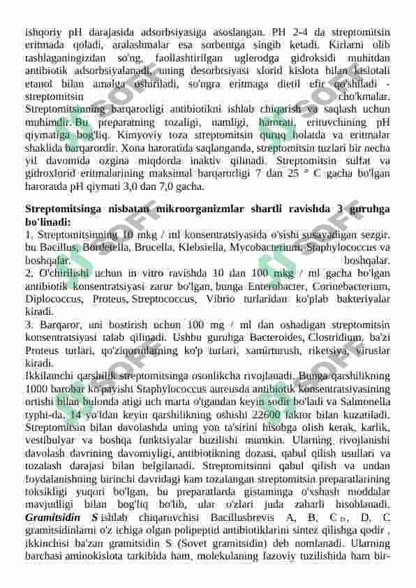 Streptomitsin dori vositasini gaz suyuqlik xromatografik usulda aniqlash 8