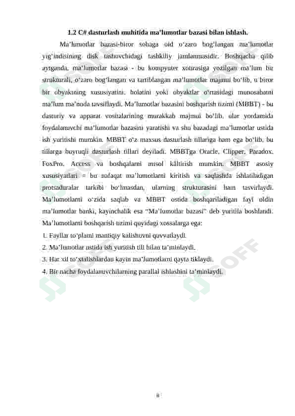 Tashkilot xodimlari ma’lumotlarini jamlovchi tizim. 8