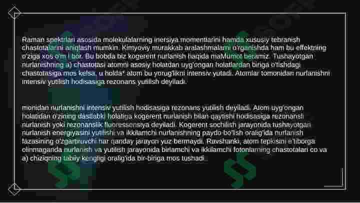 NURLANISHNING KVANT TABIATI. KVANT OPTIKASI ELEMENTLARI 8