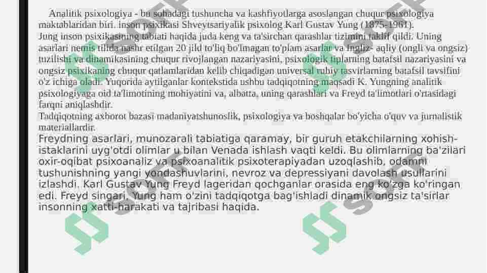Chet el psixologiyasida shaxsning asosiy nazariyalari 8