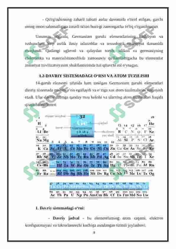 Germaniy guruh elementlari - Germanium group elements 8