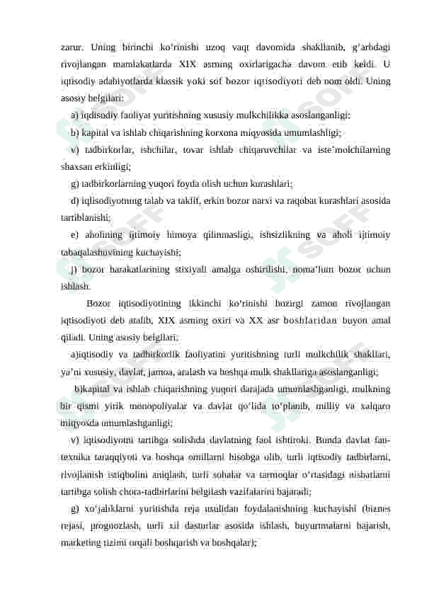 Bozor iqtisodiyotiga o'tish davri, uning xususiyatlari va davomiyligi 8
