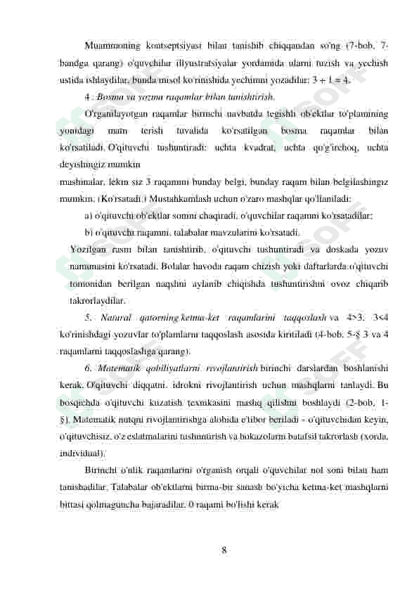 Ko'p xonali sonlarni qo'shish va ayirish 8