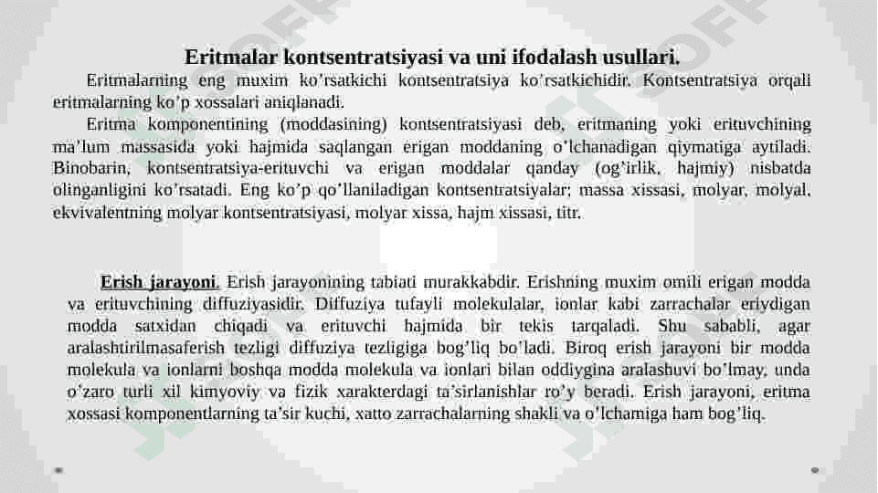 O‘zaro erimaydigan aralashmalar 8