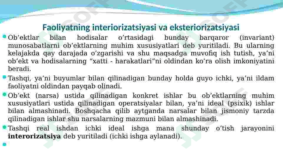 FAOLIYAT VA MOTIVATSIYA 8