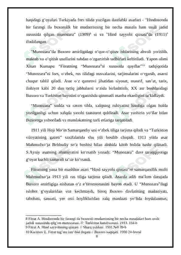 Fitrat she'riyatining g'oyaviy-badiiy xususiyatlari 8
