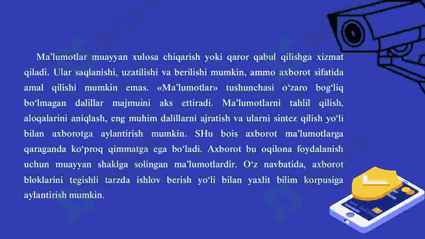 ILMIY TADQIQOTLARDA AXBOROT VA AXBOROT XAVFSIZLIGI. AXBOROTLARNI QIDIRISHNING ASOSIY METODLARI. 8
