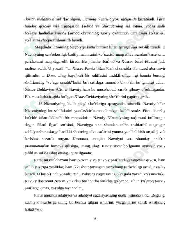 Fitrat she'riyatida vatan 8
