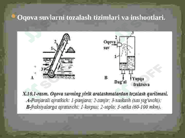 Oqova suvlarni tozalash darajasini hisoblash. 8