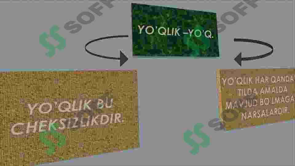 BORLIQ VA YO'QLIK DIALEKTIKASI 8