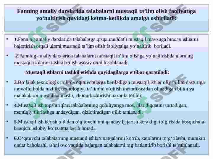 TALABALARNING  MUSTAQIL  TA’LIM  OLISHI 8