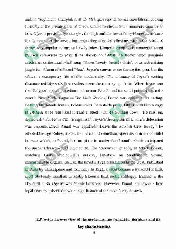 MODERNISM IN J. JOYCE’S NOVEL “ULYSSES 8