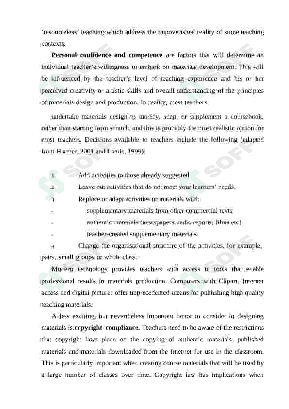 Designing relevant grammar, phonology and vocabulary teaching and learning materials 8