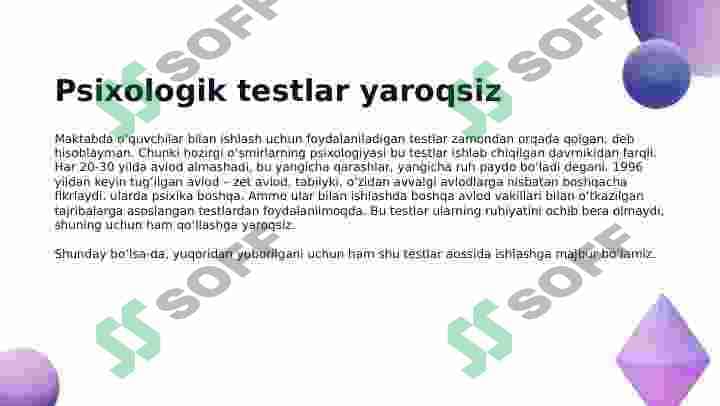 MAKTABLARDA PSIXOLOGIK FAOLIYATNI TO'G'RI YO'LGA QO'YISH 8