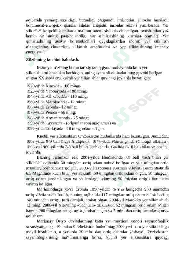 Maktabgacha ta'lim tashkilotida zilzila vaqtida to`g`ri harakatlanish tartibi haqida ma’lumot berish. 8