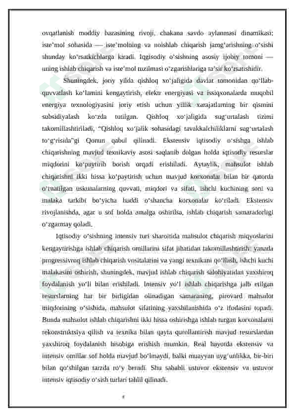 Iqtisodiy o'sishning neokeynscha modellari 8