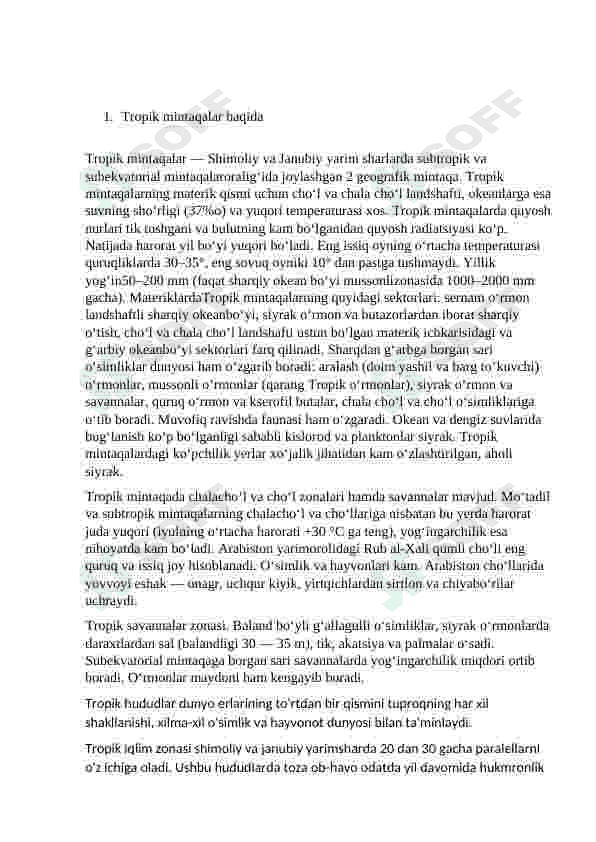 Tropikda tarqalgan oziq ovqat oʻsimliklari 8