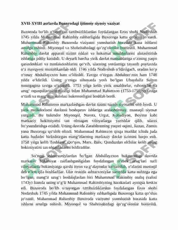 ELBARSXON BUXORO XIVA MUNOSBATLARINING KESKINLASHUVI 8