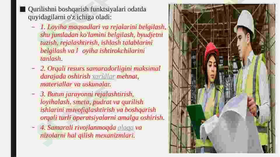 Qurilish ishtirokchilari kimlar va ularning huquqlari hamda majburiyatlari. 8
