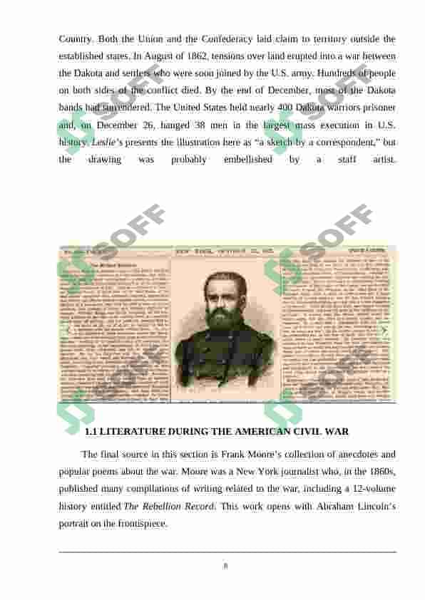 The Civil War in America and its influence on literature 8