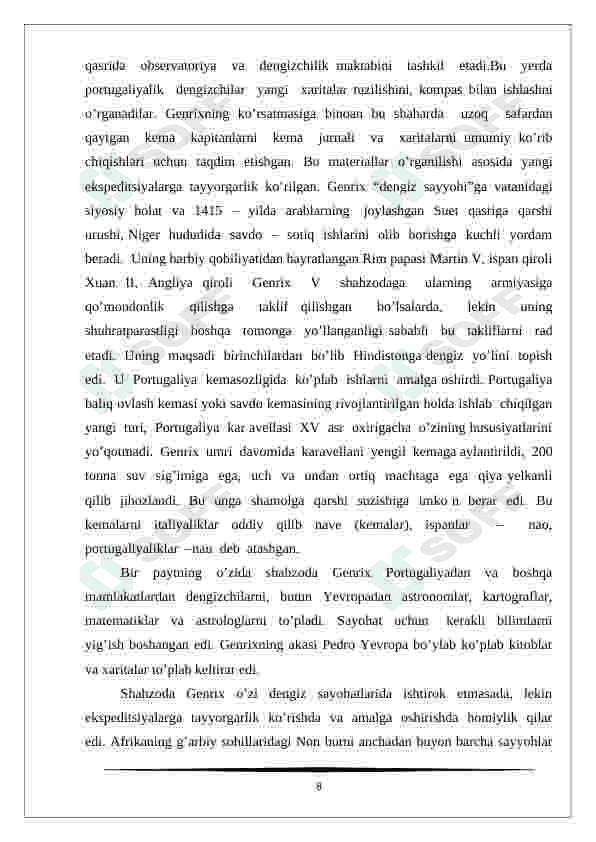 Buyuk Geografik kashfiyotlardan so'ng xalqaro savdo yo'nalishlaridagi o'zgarishlar 8