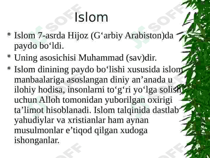 Islom dini 8