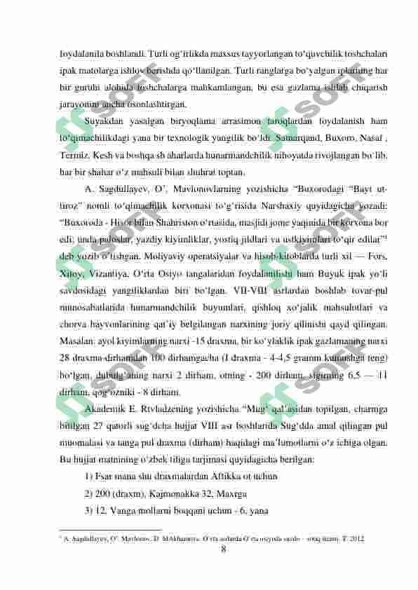 orta osiyoda orta asrlarda savdo munosabatlari 8