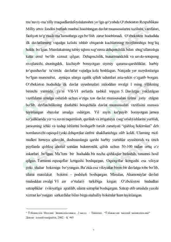 Buxoro amirligi davlat boshqaruvi mavzusidagi 8
