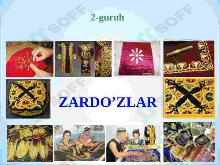 XALQ HUNARMANDCHILIGIDA QUROQCHILIK SAN`ATI VA TARIXI TAQDIMOT 8