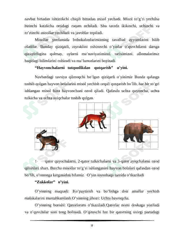 Boshlangʻich sinf matematika darslarida oʻquvchilarning qiziqishini oshirish 8